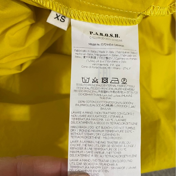 New P.A.R.O.S.H. XS Yellow Maxi Dress With Pockets - Picture 11 of 13